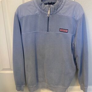 Vineyard Vines Men's Light Blue Quarter-Zip  Pullover